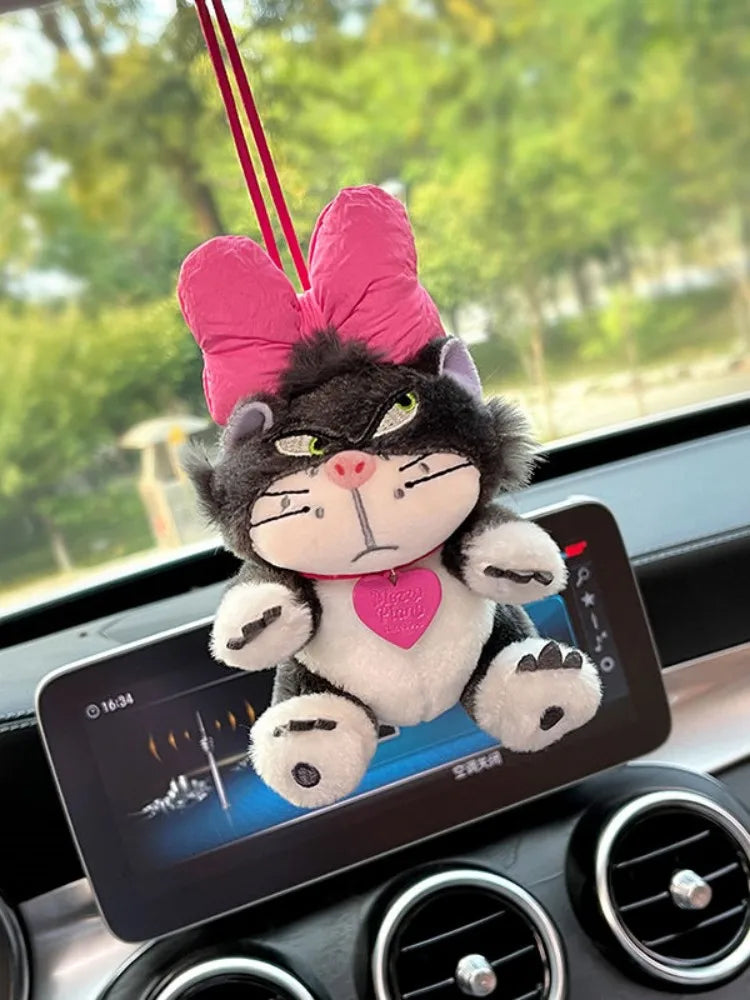 New Cute Lucy Cat Car Pendant Rearview Mirror Pendant Bag Pendant Panda Home Ornaments Kawaii Car Accessories Interior Decorati