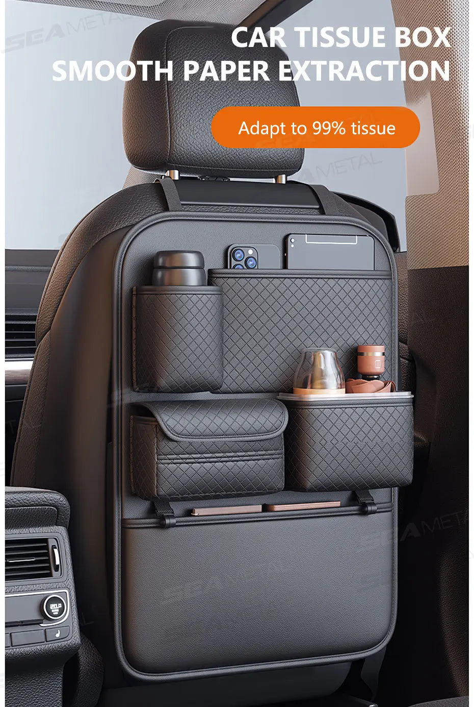 Organizador Premium para Respaldo de Auto