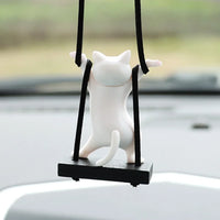 Car Pendant Creative Cute Swing Branch Cat Rearview Mirror Pendant Car Interior Hanging Decoration Auto Interior Accessories