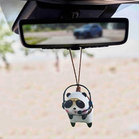 Car Interior Decoration Creative Anime Panda Pendant Ornament Swinging Doll Auto Rearview Mirror Pendant Car Accessories Gift