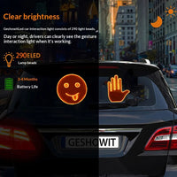 Luz LED de Gestos para Auto – Señal Divertida para Parabrisas Trasero