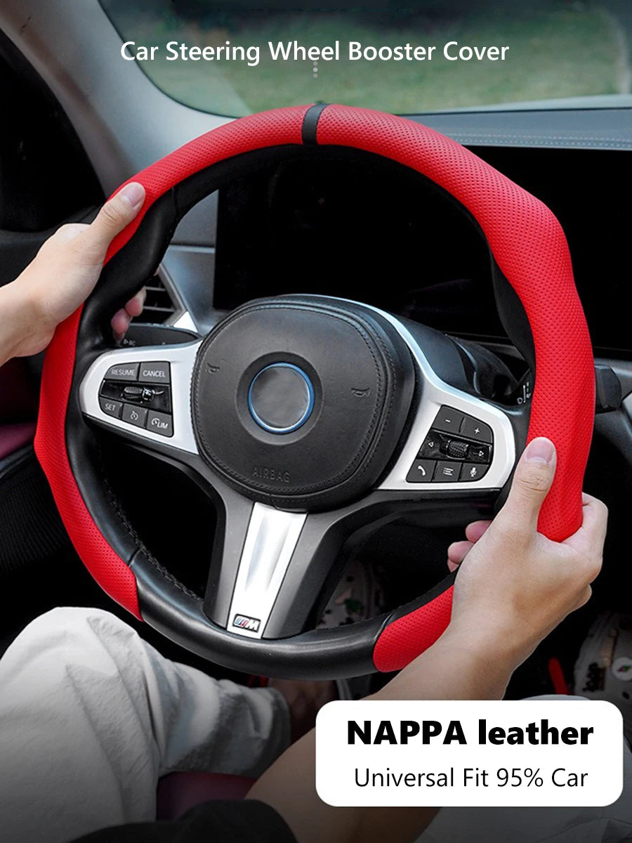 2026 NEW NAPPA Car Steering Wheel Cover Booster Cover For Ford Mustang S197 S650 Diameter 38cm Breathable Non-slip Accessories