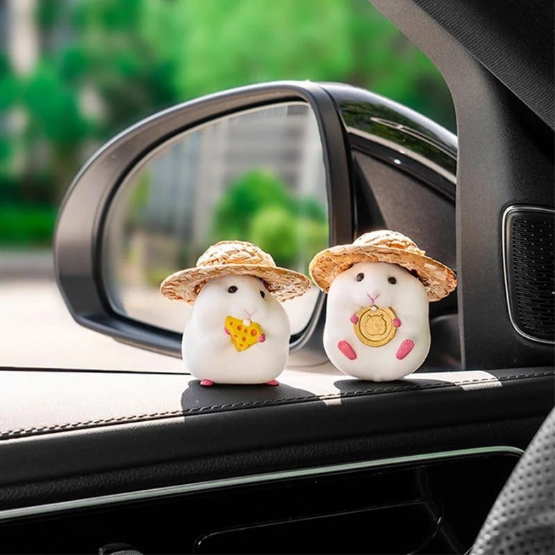 Hamster Car Accessories New Console Cute Doll Car Interior Pendant Car Decoration  Cool Car Decoration
