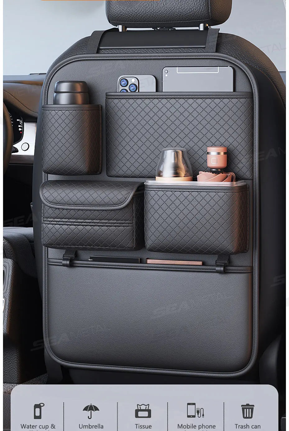 Organizador Premium para Respaldo de Auto