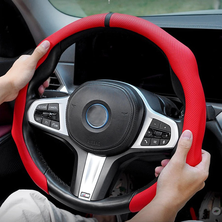 2026 NEW NAPPA Car Steering Wheel Cover Booster Cover For Ford Mustang S197 S650 Diameter 38cm Breathable Non-slip Accessories