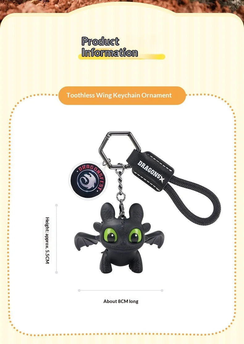 Potdemiel  Cartoon Dragon Glow Pendant Toothless Plush Glowing Keychain Pendant Cartoon Ornament Backpack Charm Gift For Fans