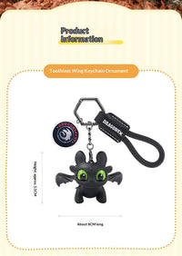 Potdemiel  Cartoon Dragon Glow Pendant Toothless Plush Glowing Keychain Pendant Cartoon Ornament Backpack Charm Gift For Fans