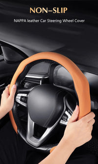 2026 NEW NAPPA Car Steering Wheel Cover Booster Cover For Ford Mustang S197 S650 Diameter 38cm Breathable Non-slip Accessories
