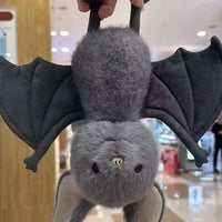 Kartoon 22cm Bat Cartoon Funny Design Bat Plushies Soft Stuffed Grey Bat Stuffed Animal Car Decoration
