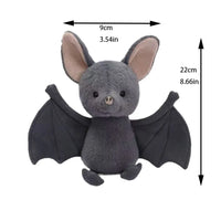 Kartoon 22cm Bat Cartoon Funny Design Bat Plushies Soft Stuffed Grey Bat Stuffed Animal Car Decoration