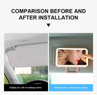 Espejo LED Recargable para Visera de Auto – Luz de Maquillaje