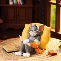 Kawaii Tom Jerry Ornament Cartoon Figure Mini Ornament Car Dashboard Interior Decor Desktop Office Display Accessory Gifts