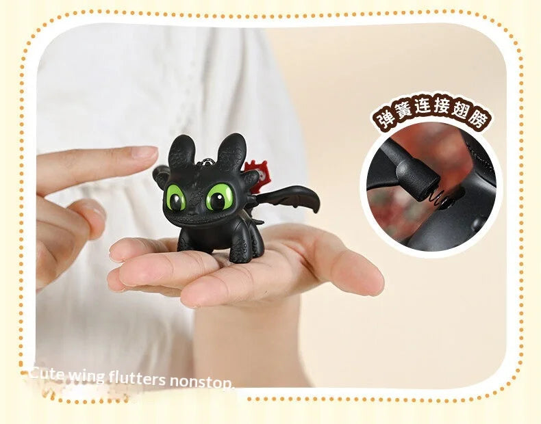 Potdemiel  Cartoon Dragon Glow Pendant Toothless Plush Glowing Keychain Pendant Cartoon Ornament Backpack Charm Gift For Fans