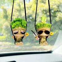 Car Rearview Mirror Decoration Pendant Miniature Model Groot Ornament Cartoon Swing Tree Man Figurine Home Decor Kids Gifts