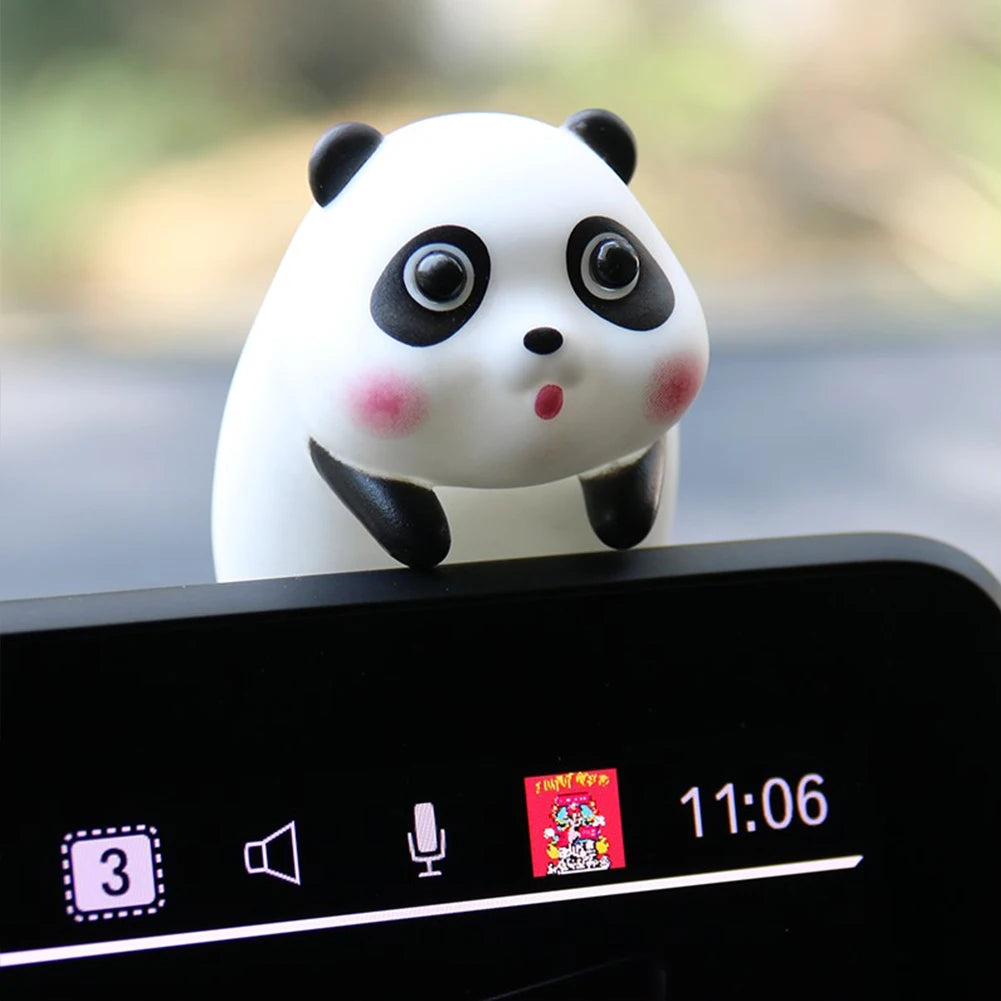 Car Interior Decoration Creative Anime Panda Pendant Ornament Swinging Doll Auto Rearview Mirror Pendant Car Accessories Gift