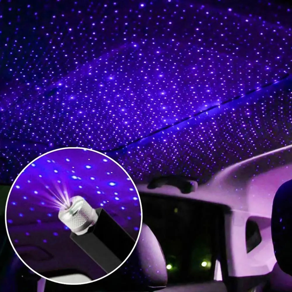 Proyector LED Cielo Estrellado para Auto – Efecto Galaxia USB