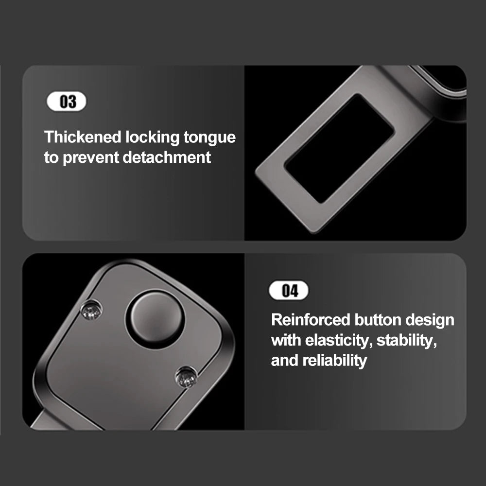 2PCS Car Seat Belt Clip Extender Safety Buckle for Tesla Porsche Thick Insert Socket Lock Buckle Plug - Automotive Safety