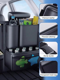 Car Rear Seat Back Hanging Storage Bag Multi-Compartment Auto Organizer Waterproof Universal for SUV Sedan