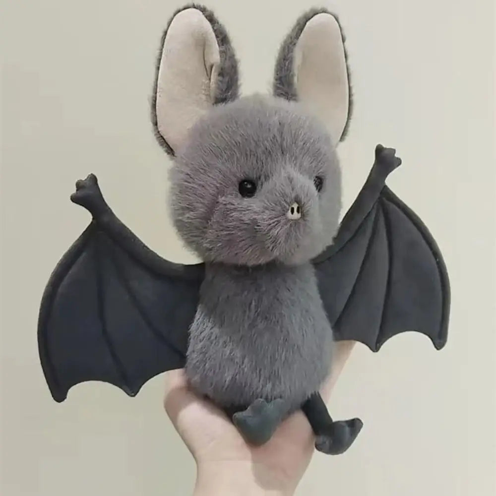 Kartoon 22cm Bat Cartoon Funny Design Bat Plushies Soft Stuffed Grey Bat Stuffed Animal Car Decoration