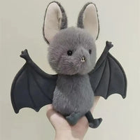 Kartoon 22cm Bat Cartoon Funny Design Bat Plushies Soft Stuffed Grey Bat Stuffed Animal Car Decoration