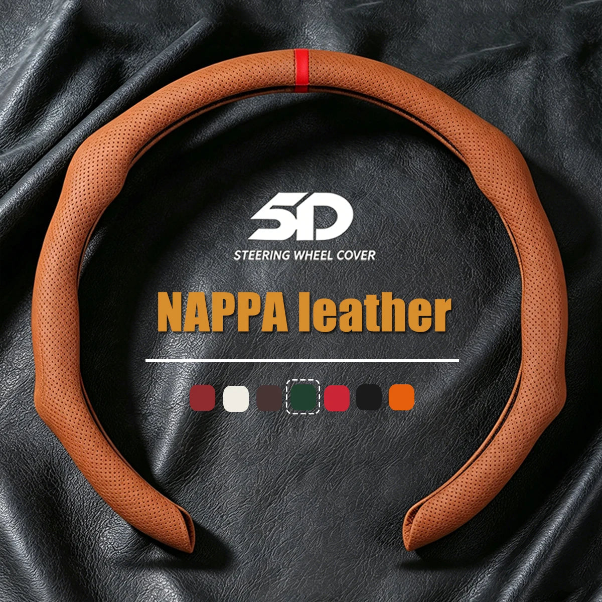 2026 NEW NAPPA Car Steering Wheel Cover Booster Cover For Ford Mustang S197 S650 Diameter 38cm Breathable Non-slip Accessories