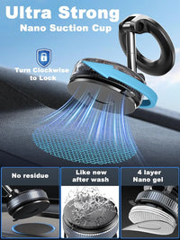 Folding Strong Magnet Magnetic Phone Holder 360° Rotation Desk Car Vacuum Suction Windshield Dashboard Mobile Holder