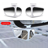 Car Rearview Mirror Blind Spot Mirror Front and Rear Wheels 360° Adjustable Wideangle Blind Spot Reflective Reversing