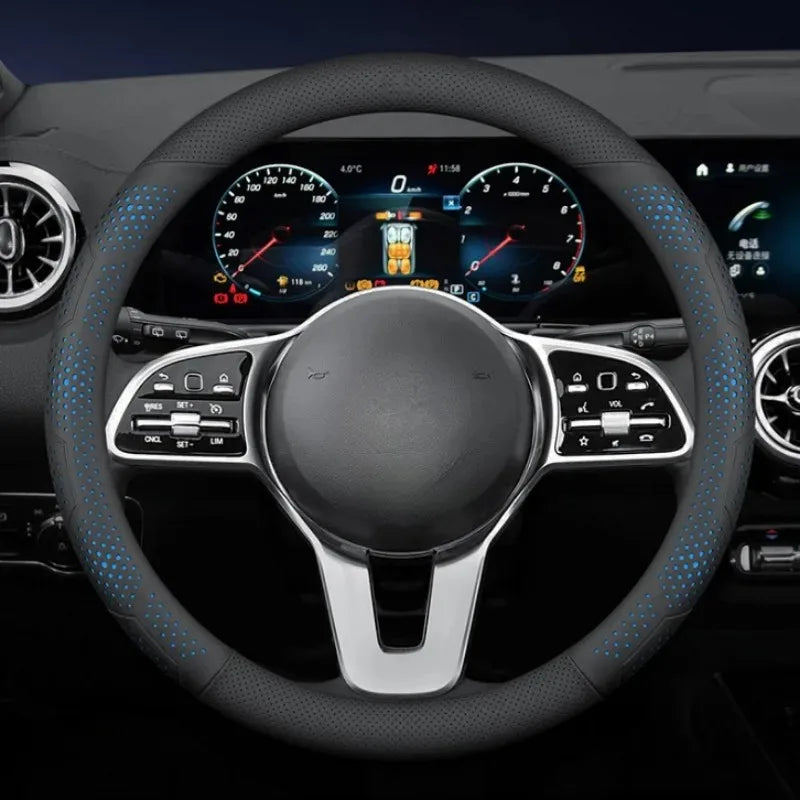 O/D Type Nappa Leather Car Steering Wheel Cover Universal Steering Wheel Cover Steering Wheel Accessories Anti Slip Handle Cover