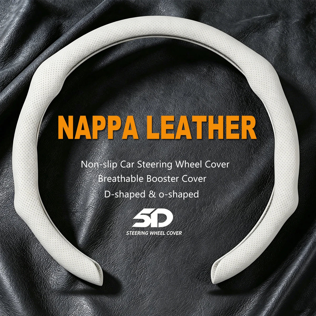2026 NEW NAPPA Car Steering Wheel Cover Booster Cover For Ford Mustang S197 S650 Diameter 38cm Breathable Non-slip Accessories