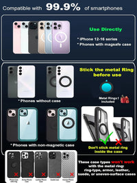 Folding Strong Magnet Magnetic Phone Holder 360° Rotation Desk Car Vacuum Suction Windshield Dashboard Mobile Holder