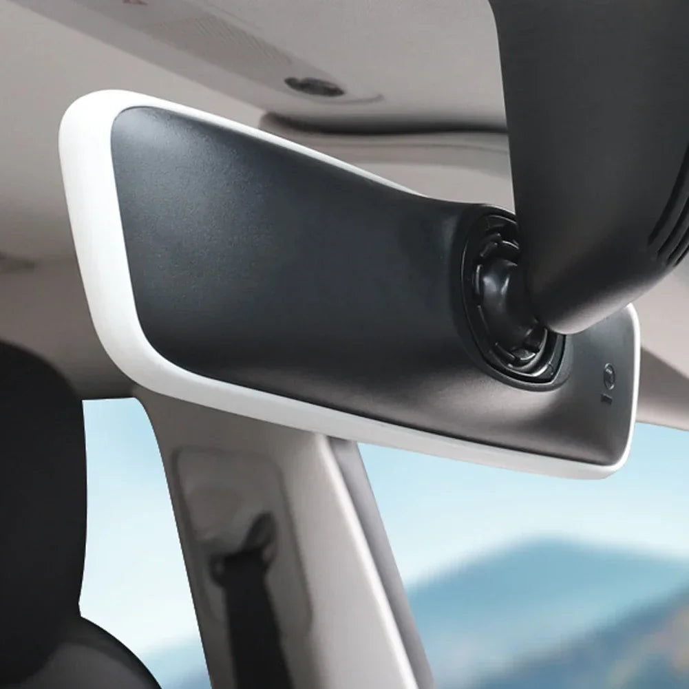 Anti Slip Rearview Mirror Protector Trim Silicone Frame Protection Strip for Tesla Model 3 Y Car Interior Decor Accessories