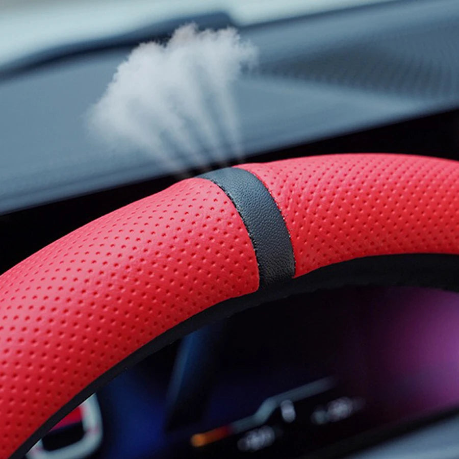 2026 NEW NAPPA Car Steering Wheel Cover Booster Cover For Ford Mustang S197 S650 Diameter 38cm Breathable Non-slip Accessories