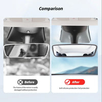 Anti Slip Rearview Mirror Protector Trim Silicone Frame Protection Strip for Tesla Model 3 Y Car Interior Decor Accessories