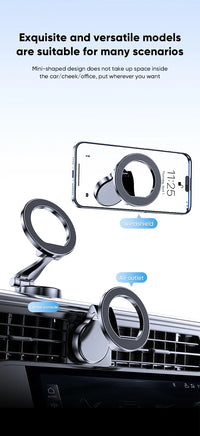 Strong Magnetic Cell Phone Holder Car 360° Swivel Adjustable Back Sticker Holder Magsafe for IPhone 15 Samsung Xiaomi Universal