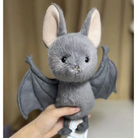 Kartoon 22cm Bat Cartoon Funny Design Bat Plushies Soft Stuffed Grey Bat Stuffed Animal Car Decoration