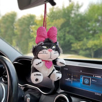 New Cute Lucy Cat Car Pendant Rearview Mirror Pendant Bag Pendant Panda Home Ornaments Kawaii Car Accessories Interior Decorati