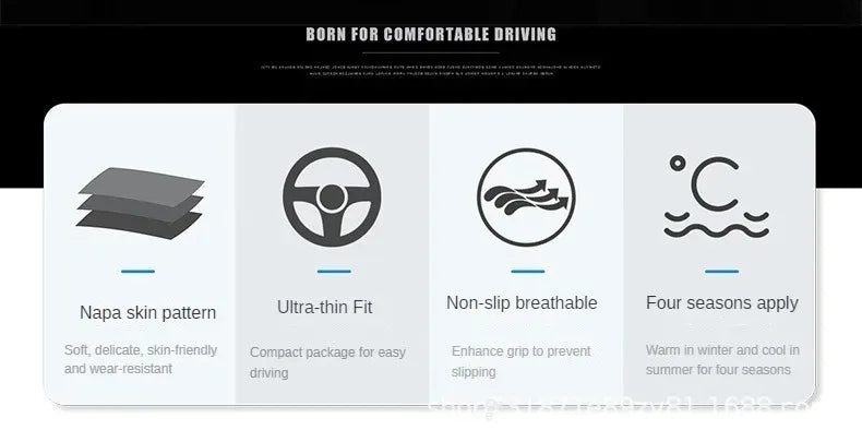O/D Type Nappa Leather Car Steering Wheel Cover Universal Steering Wheel Cover Steering Wheel Accessories Anti Slip Handle Cover