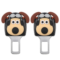 2PCS Head Dog Seat Belt Clip Bulldog Warning Sound Fixing Clip Safety Belt Buckle Clip for Tesla
