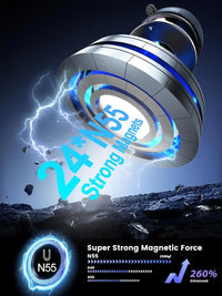Folding Strong Magnet Magnetic Phone Holder 360° Rotation Desk Car Vacuum Suction Windshield Dashboard Mobile Holder