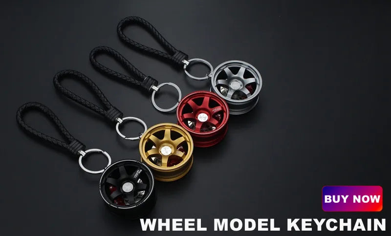 Car Mirror Rearview Pendant Auto Interior Decor Pendants Aluminum Wheel With Shock Absorber Ornament Hanging Accessories