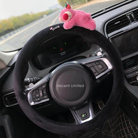 Car Seat Belt Cover Anime Strawberry Bear Plush Auto Seat Belt Shoulder Protector Pad Car Interior Accessories For Christmas