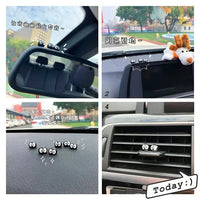 5/10/20PCS Cute Black Elf Car Interior Decoration Funny Auto Center Console Rearview Mirror Ornaments For Car Accessories