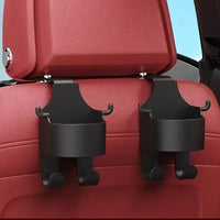 Organizador Multifuncional para Asiento de Auto – Con Portavasos y Ganchos