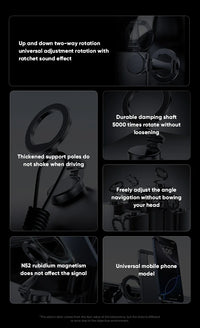 Strong Magnetic Cell Phone Holder Car 360° Swivel Adjustable Back Sticker Holder Magsafe for IPhone 15 Samsung Xiaomi Universal