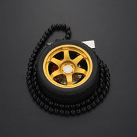 Car Mirror Rearview Pendant Auto Interior Decor Pendants Aluminum Wheel With Shock Absorber Ornament Hanging Accessories