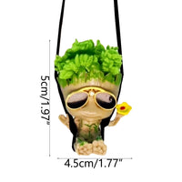 Car Rearview Mirror Decoration Pendant Miniature Model Groot Ornament Cartoon Swing Tree Man Figurine Home Decor Kids Gifts