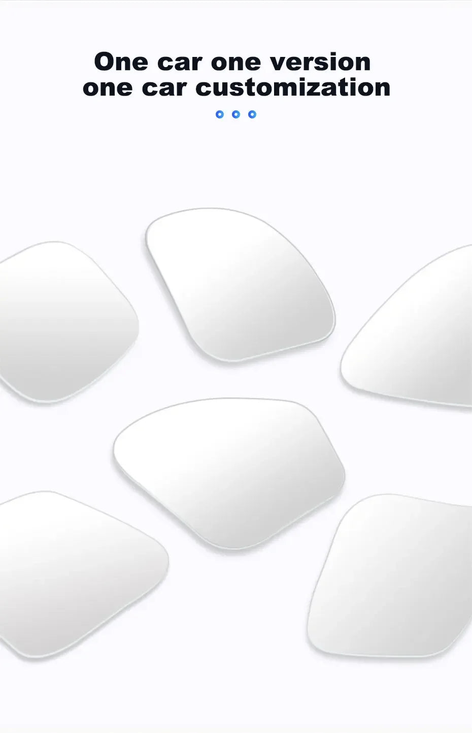 SEAMETAL 2pcs Car Rearview Mirrors 360 Degree Adjustable Blind Spot Mirror HD Frameless Wide-angle Rearview Auxiliary Mirrors