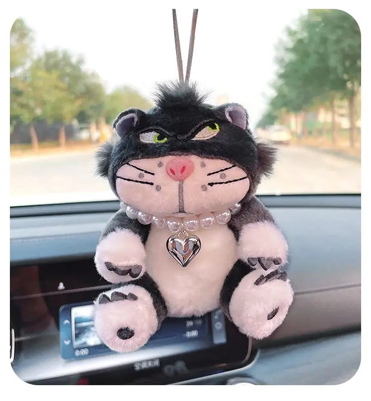 New Cute Lucy Cat Car Pendant Rearview Mirror Pendant Bag Pendant Panda Home Ornaments Kawaii Car Accessories Interior Decorati