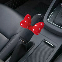 Cute Bowknot Car Headrest Neck Pillow Universal Plush Seat Belt Shoulder Pad Car Accessories Interior For Women