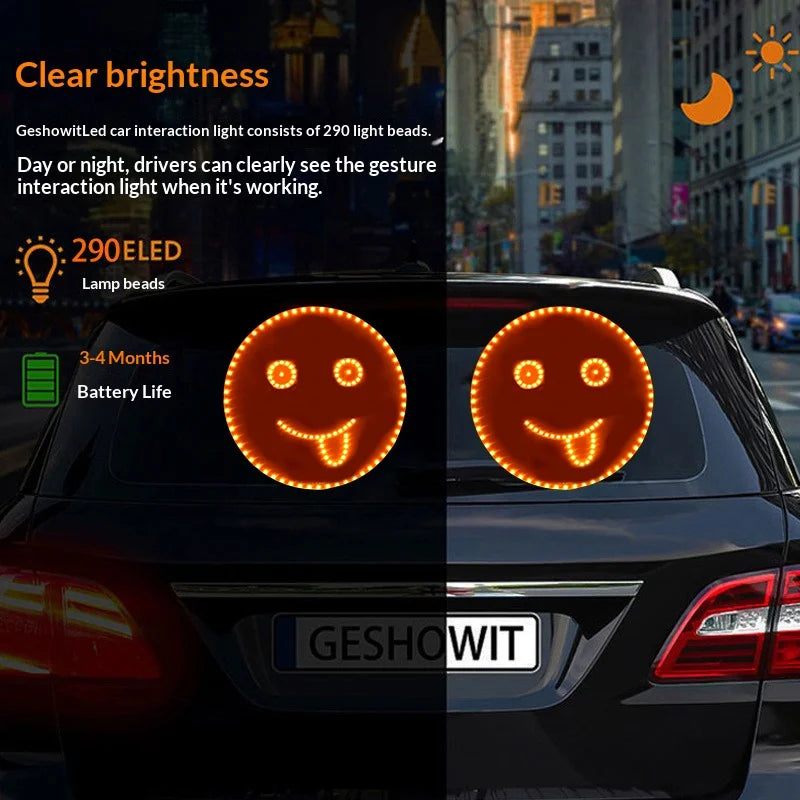 Luz LED de Gestos para Auto – Señal Divertida para Parabrisas Trasero
